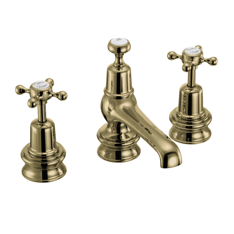 Claremont Regent 3 tap hole mixer with pop up waste